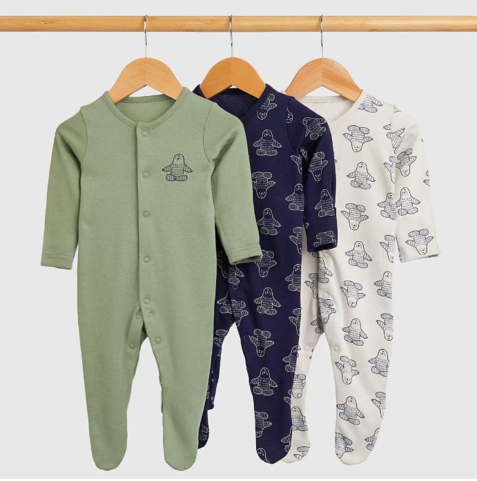 Mothercare 3 Pack Sleepsuit
